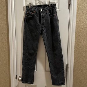 High rise Levi 501 skinny jeans